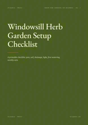 Herb Garden Setup Checklist: cover