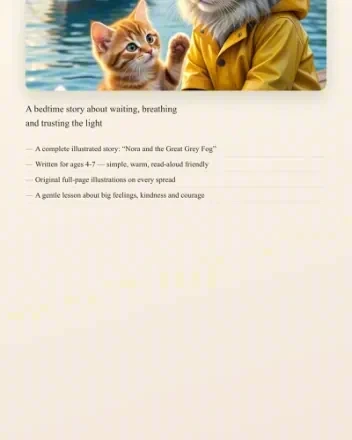 Nora and the Great Grey Fog: back cover
